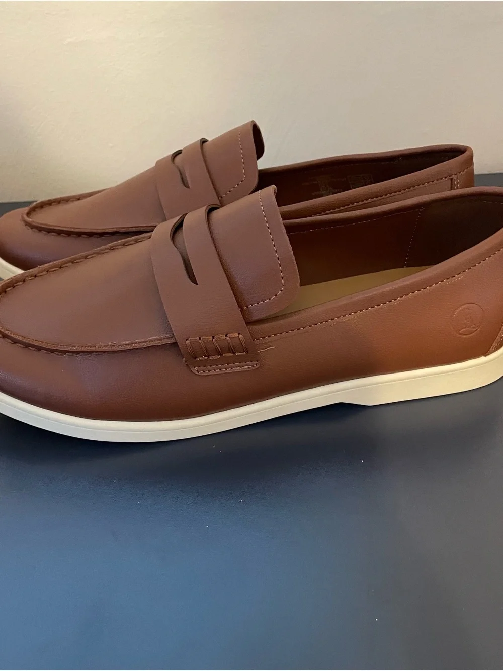 Lands End Boys Brown Loafers Size 7
